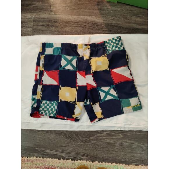 Nautica Board Swim Shorts XL Casual Dopamine Vacation Resortwear Preppy Boho - Picture 1 of 12